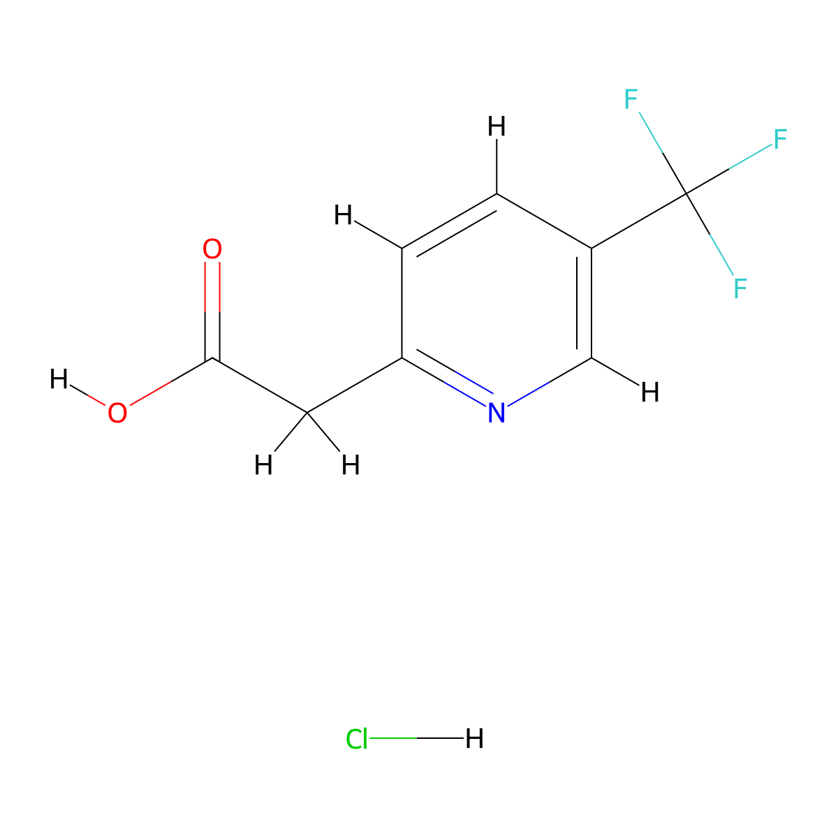 2-(5-(Trifluoromethyl)pyridin-2-YL)acetic acid hydrochloride molecular structure, CAS 247200-00-6
