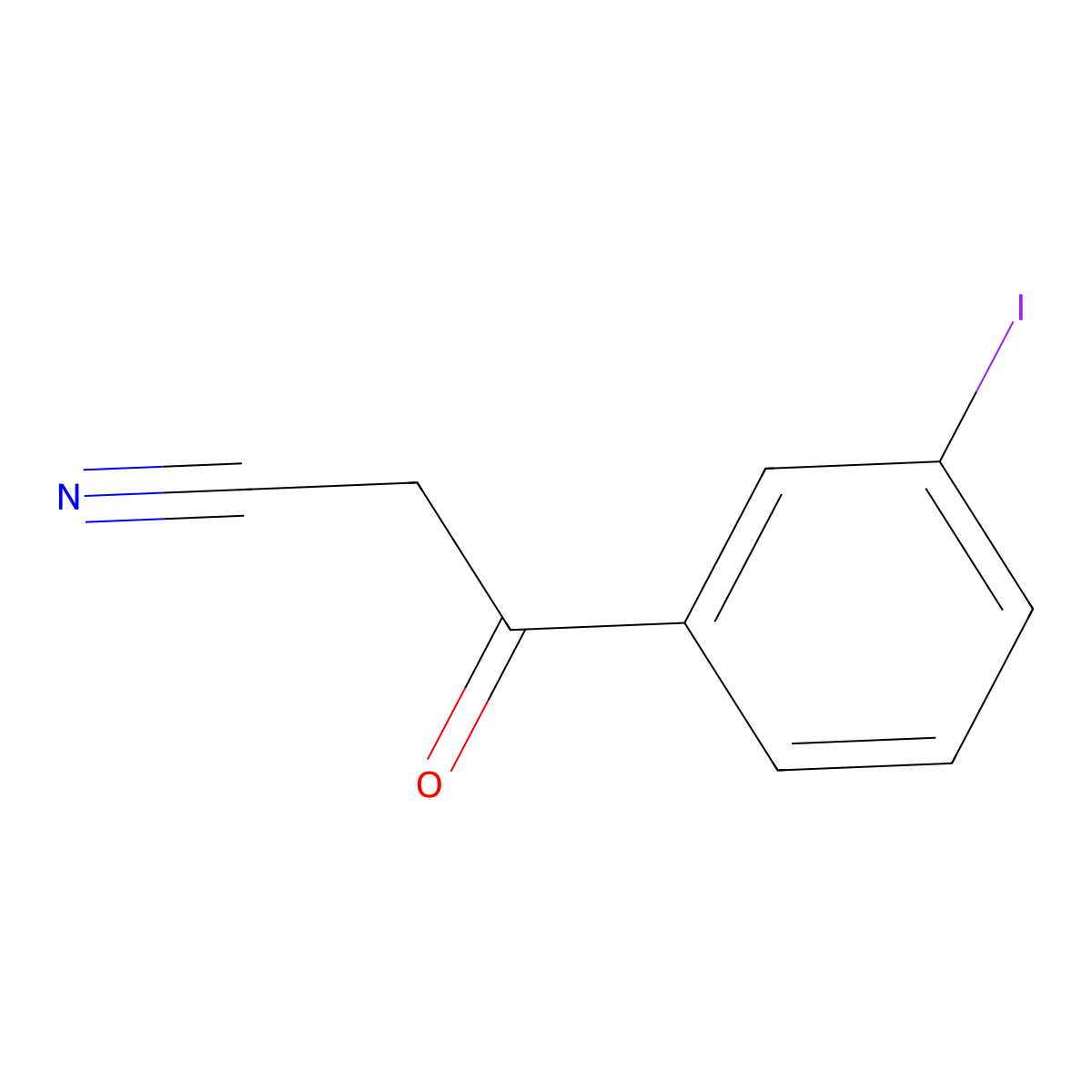 3-Iodobenzoylacetonitrile molecular structure, CAS 247206-80-0