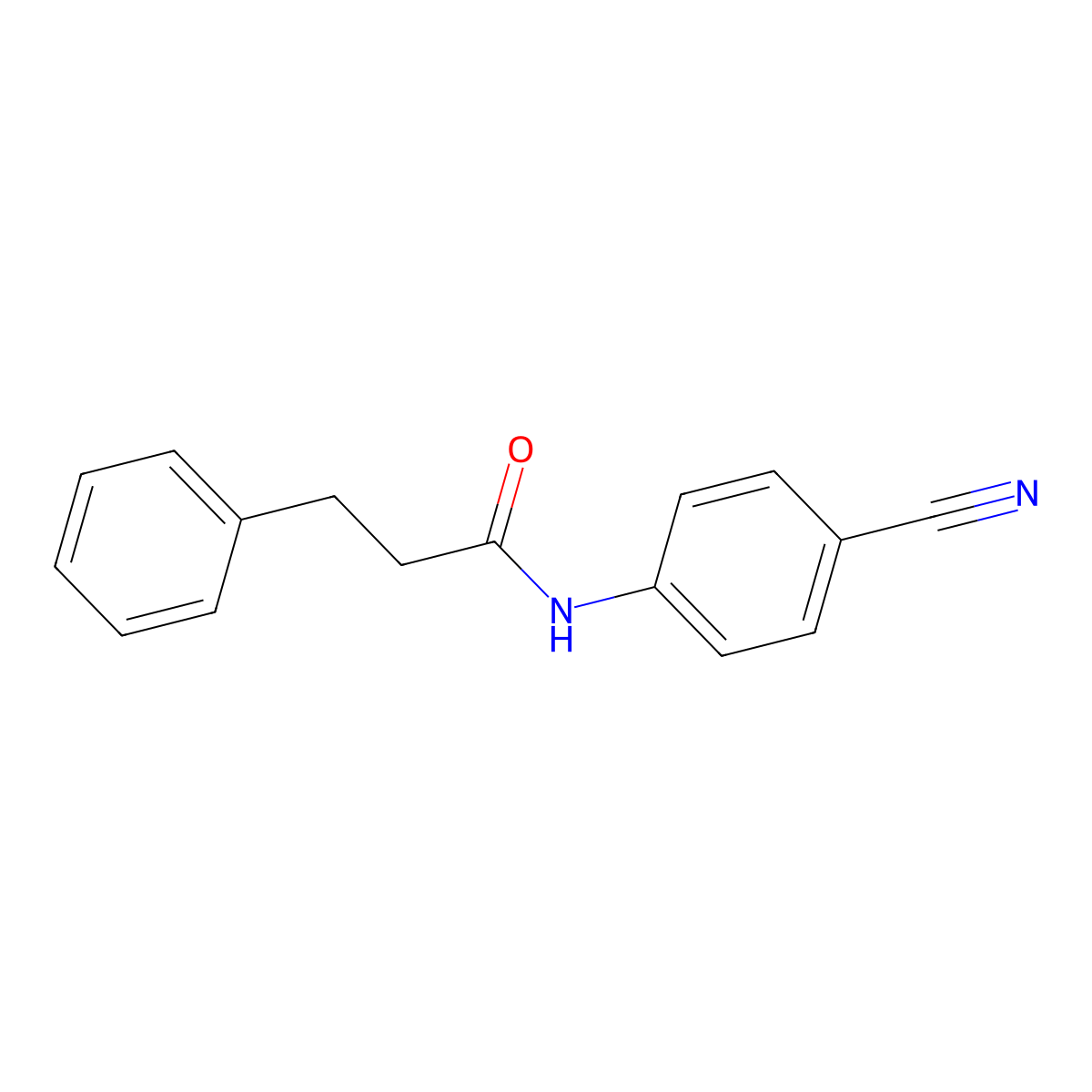 N-(4-cyanophenyl)-3-phenylpropanamide molecular structure, CAS 24722-24-5