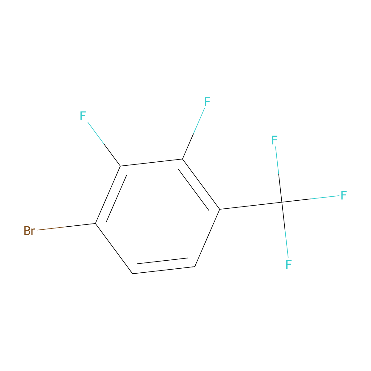 1-Bromo-2,3-difluoro-4-(trifluoromethyl)benzene molecular structure, CAS 247220-84-4