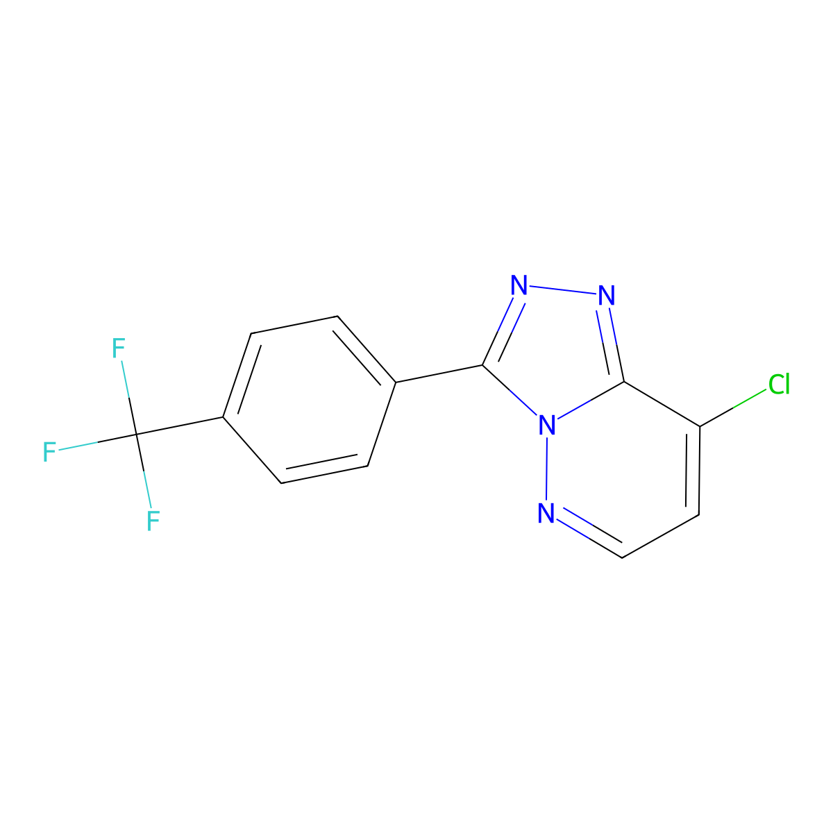 8-Chloro-3-(4-(trifluoromethyl)phenyl)-[1,2,4]triazolo[4,3-b]pyridazine molecular structure, CAS 247220-86-6