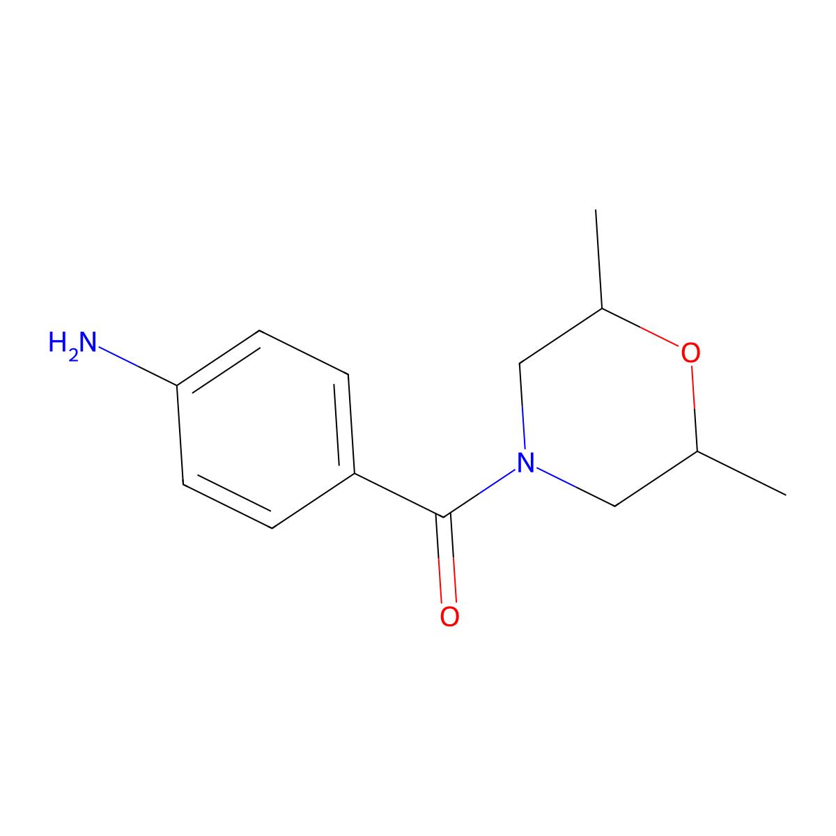 4-[(2,6-Dimethylmorpholin-4-yl)carbonyl]aniline molecular structure, CAS 247225-27-0