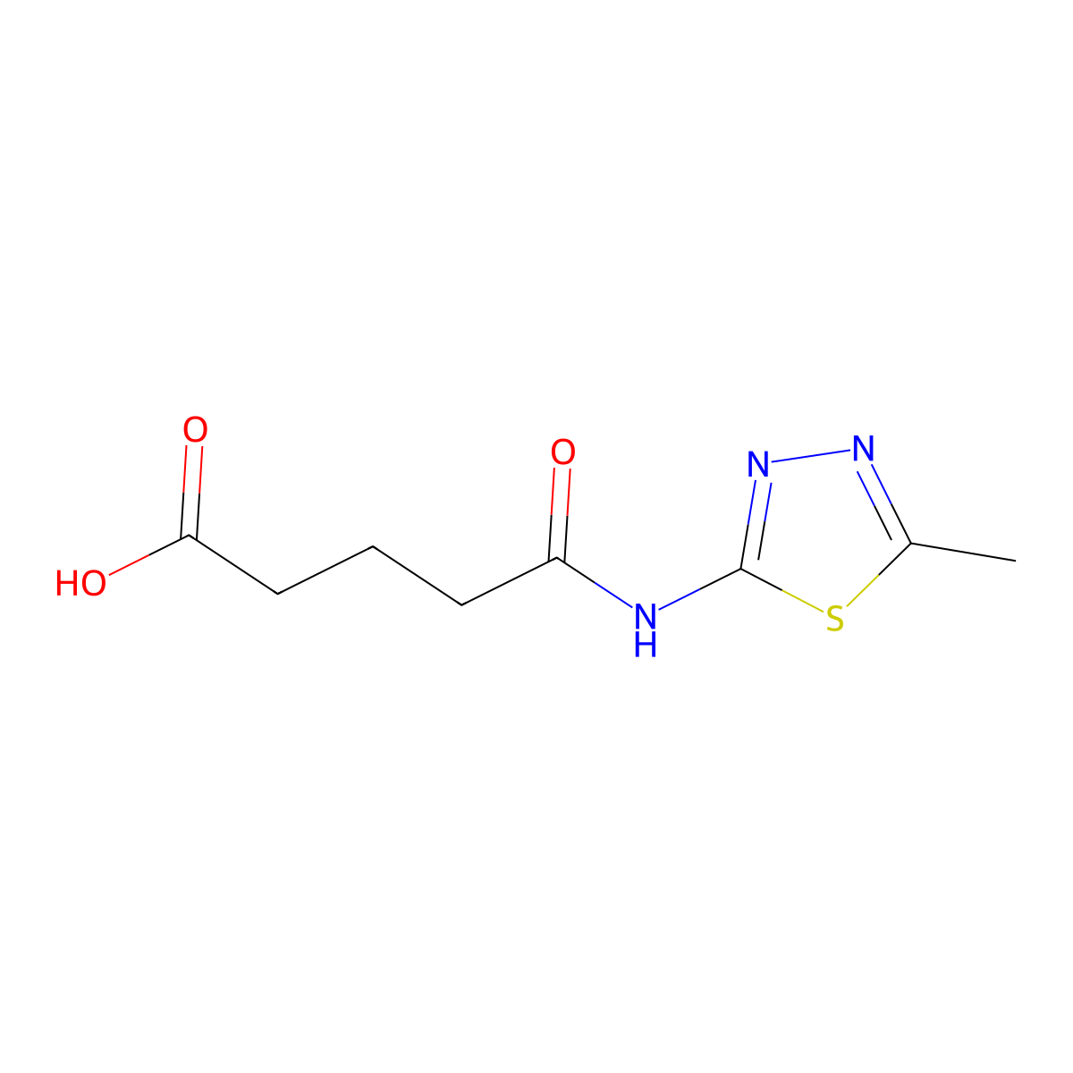 5-((5-Methyl-1,3,4-thiadiazol-2-yl)amino)-5-oxopentanoic acid molecular structure, CAS 247225-30-5