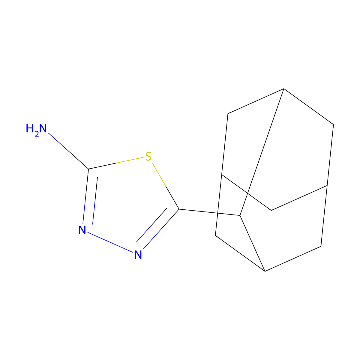 5-(Adamantan-2-yl)-1,3,4-thiadiazol-2-amine molecular structure, CAS 247225-34-9