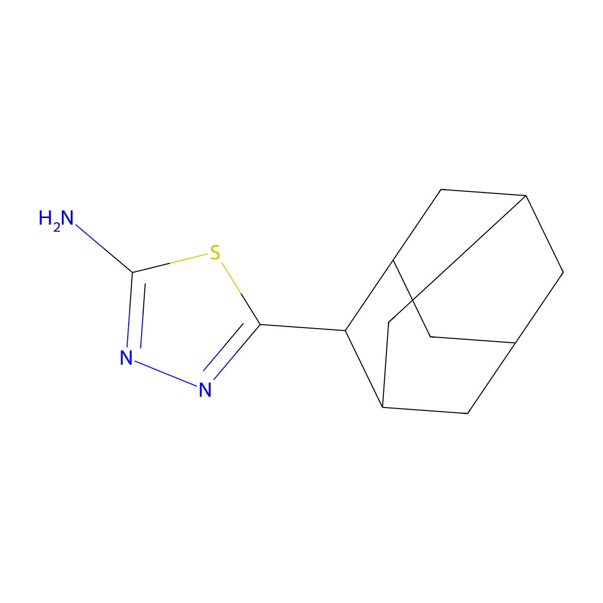5-(Adamantan-2-yl)-1,3,4-thiadiazol-2-amine molecular structure, CAS 247225-34-9