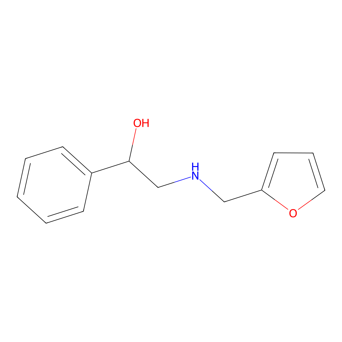 2-[(Furan-2-ylmethyl)-amino]-1-phenyl-ethanol molecular structure, CAS 247225-86-1