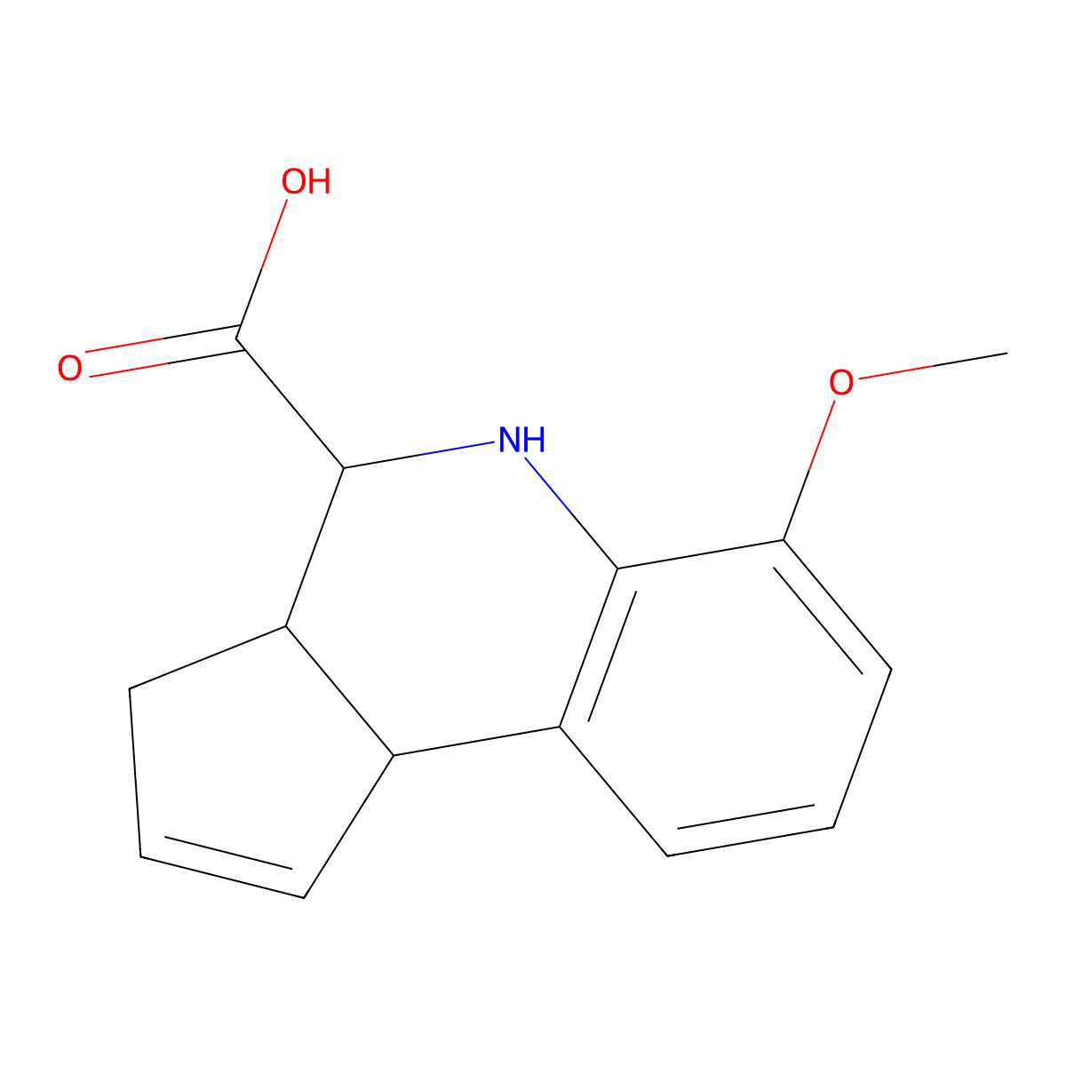 6-Methoxy-3a,4,5,9b-tetrahydro-3H-cyclopenta[c]quinoline-4-carboxylic acid molecular structure, CAS 247225-88-3