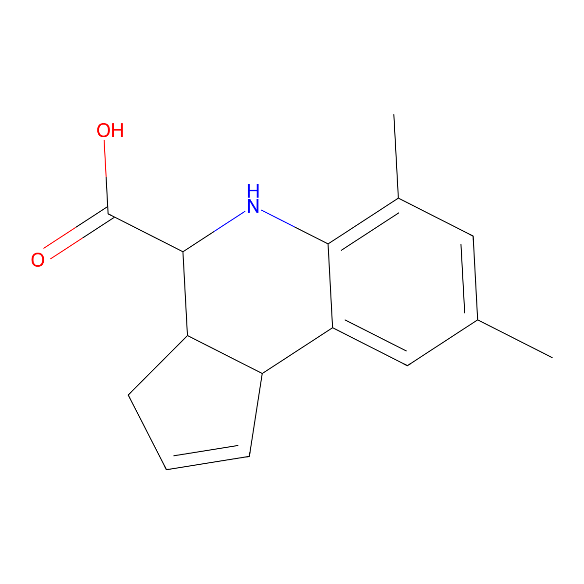 6,8-Dimethyl-3a,4,5,9b-tetrahydro-3H-cyclopenta[c]quinoline-4-carboxylic acid molecular structure, CAS 247225-90-7