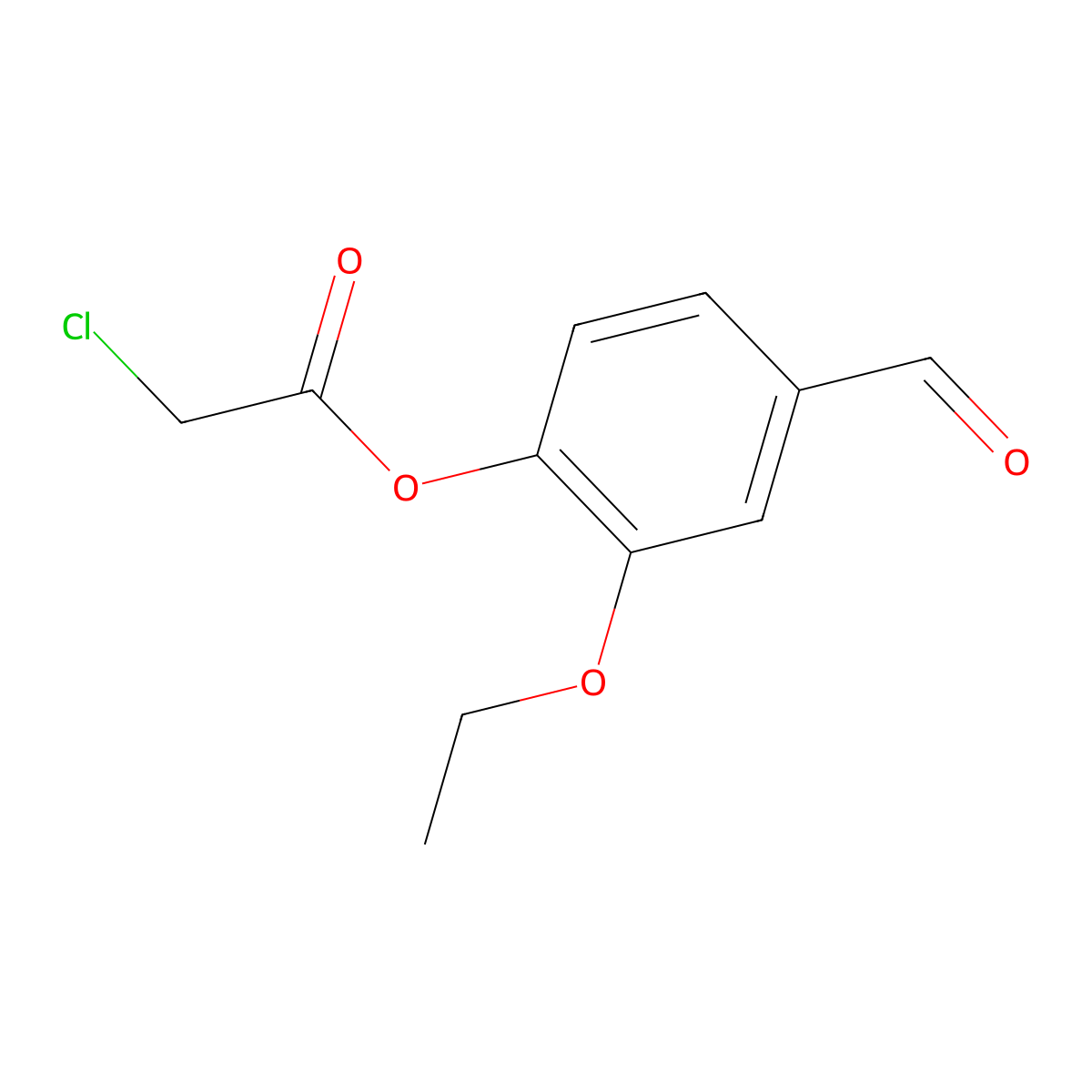 2-Ethoxy-4-formylphenyl 2-chloroacetate molecular structure, CAS 247225-91-8