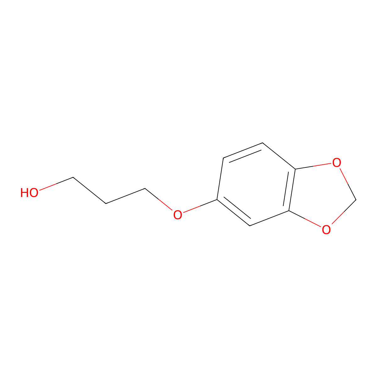 3-(1,3-Dioxaindan-5-yloxy)propan-1-ol molecular structure, CAS 247228-25-7