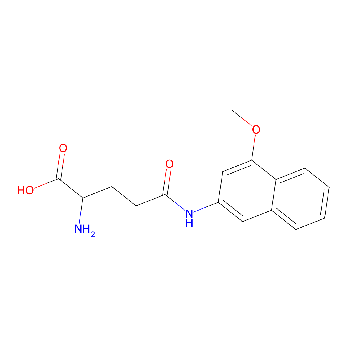 L-Glutamic acid gamma-(4-methoxy-beta-naphthylamide) molecular structure, CAS 24723-50-0