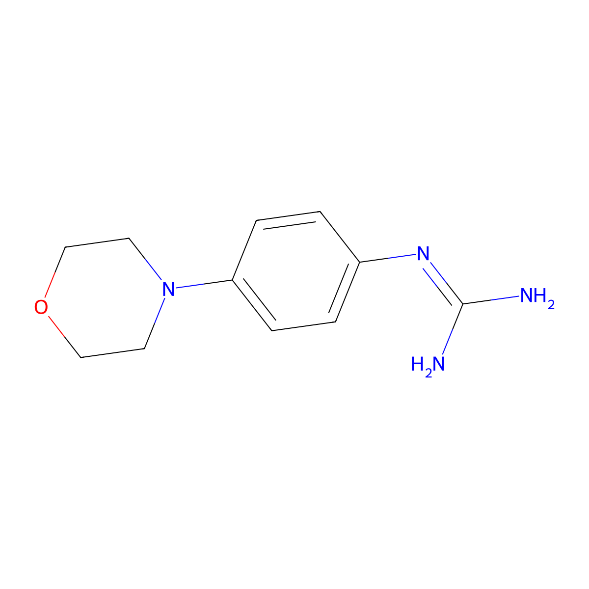 1-(4-Morpholinophenyl)guanidine molecular structure, CAS 247234-41-9