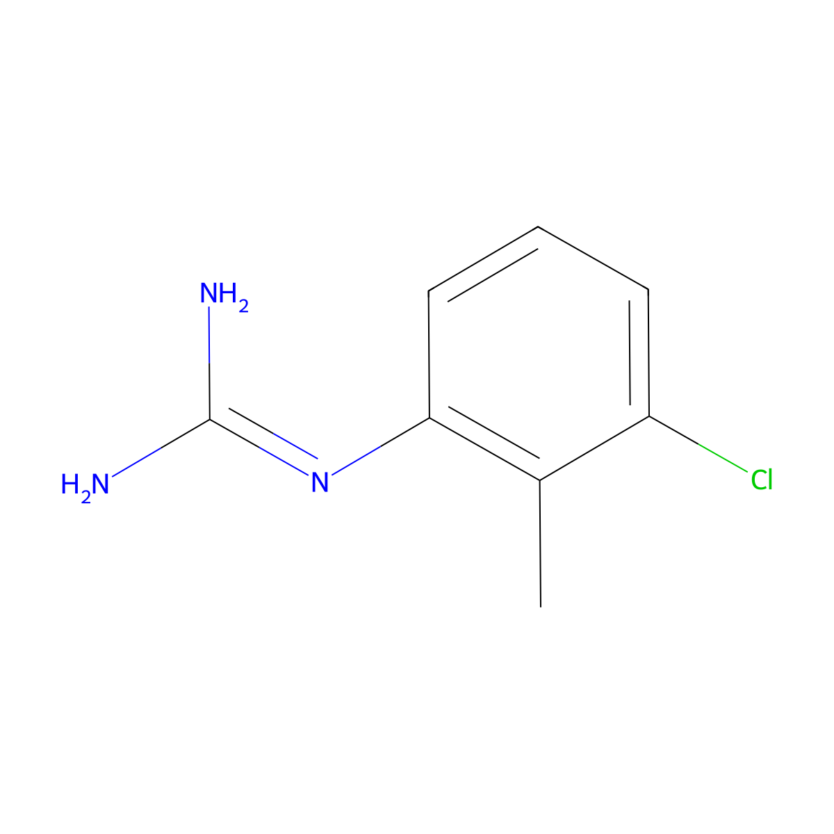 1-(3-Chloro-2-methylphenyl)guanidine molecular structure, CAS 247234-48-6