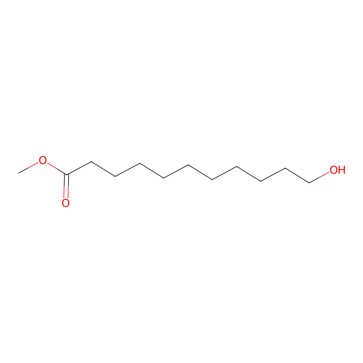 Methyl 11-hydroxyundecanoate molecular structure, CAS 24724-07-0