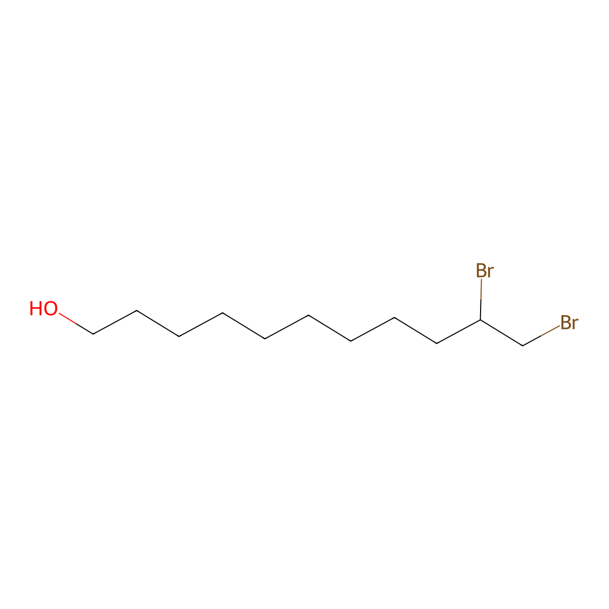1-Undecanol, 10,11-dibromo- molecular structure, CAS 24724-18-3