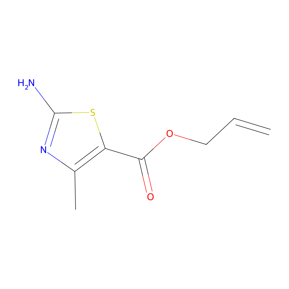 Allyl 2-amino-4-methylthiazole-5-carboxylate molecular structure, CAS 247242-56-4