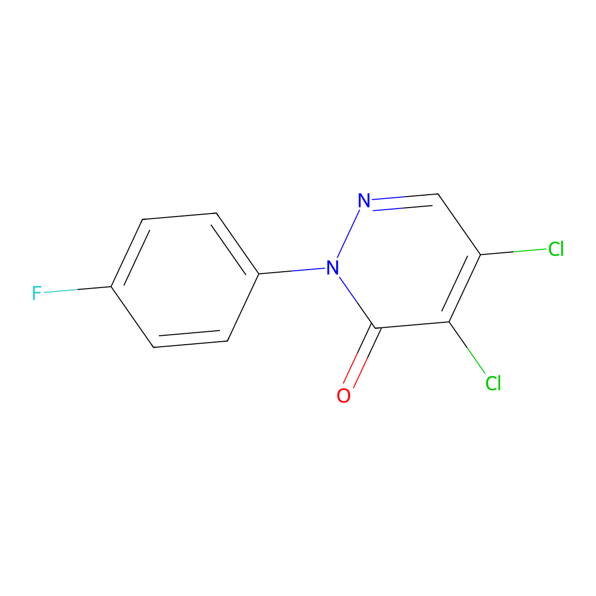 4,5-Dichloro-2-(4-fluorophenyl)pyridazin-3(2H)-one molecular structure, CAS 24725-63-1