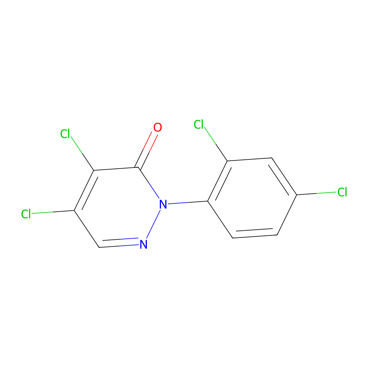 4,5-Dichloro-2-(2,4-dichlorophenyl)-2,3-dihydropyridazin-3-one molecular structure, CAS 24725-65-3