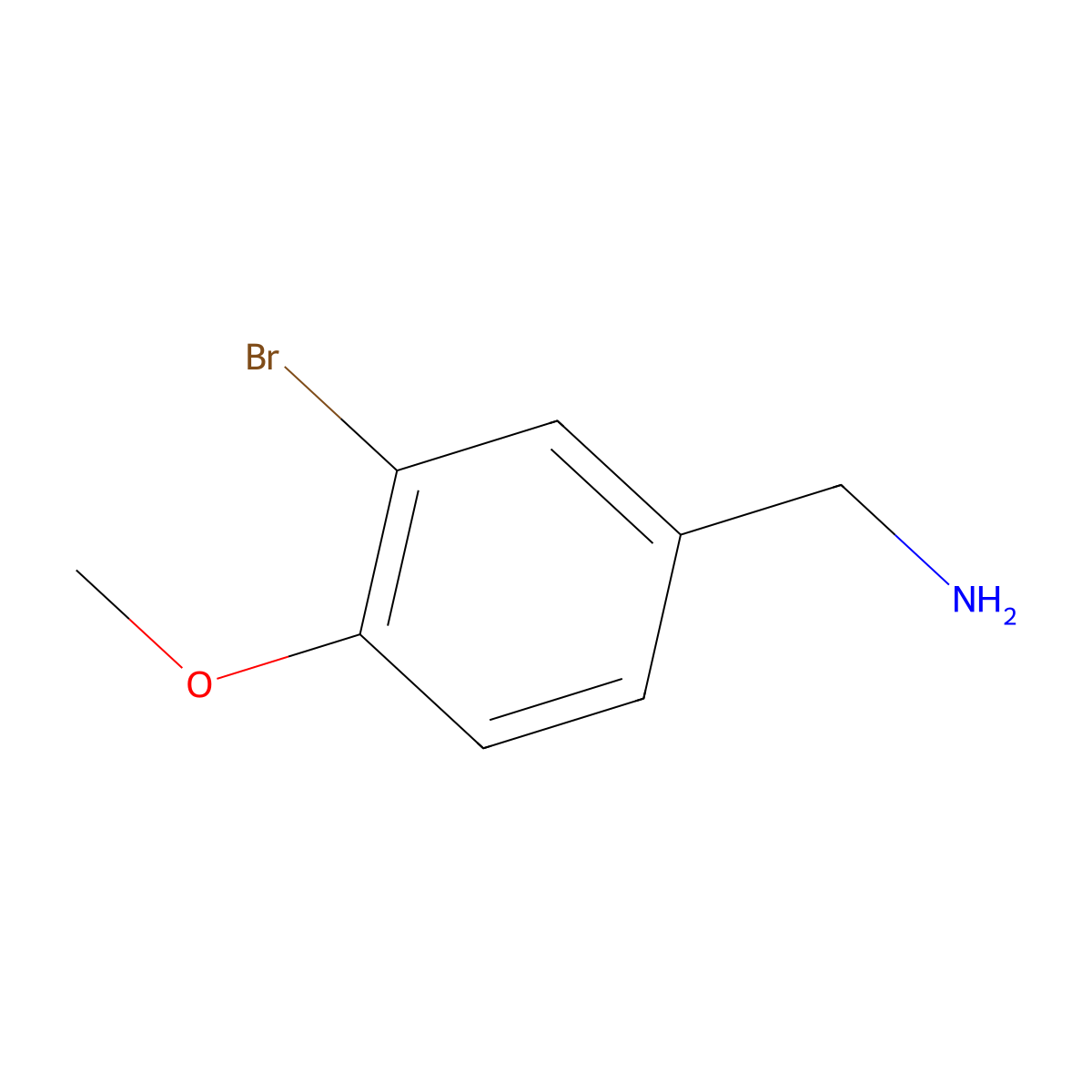 (3-Bromo-4-methoxyphenyl)methanamine molecular structure, CAS 247254-47-3