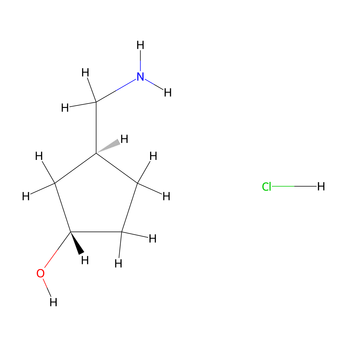 (1S,3S)-3-Aminomethyl-cyclopentanol hydrochloride molecular structure, CAS 2472560-87-3