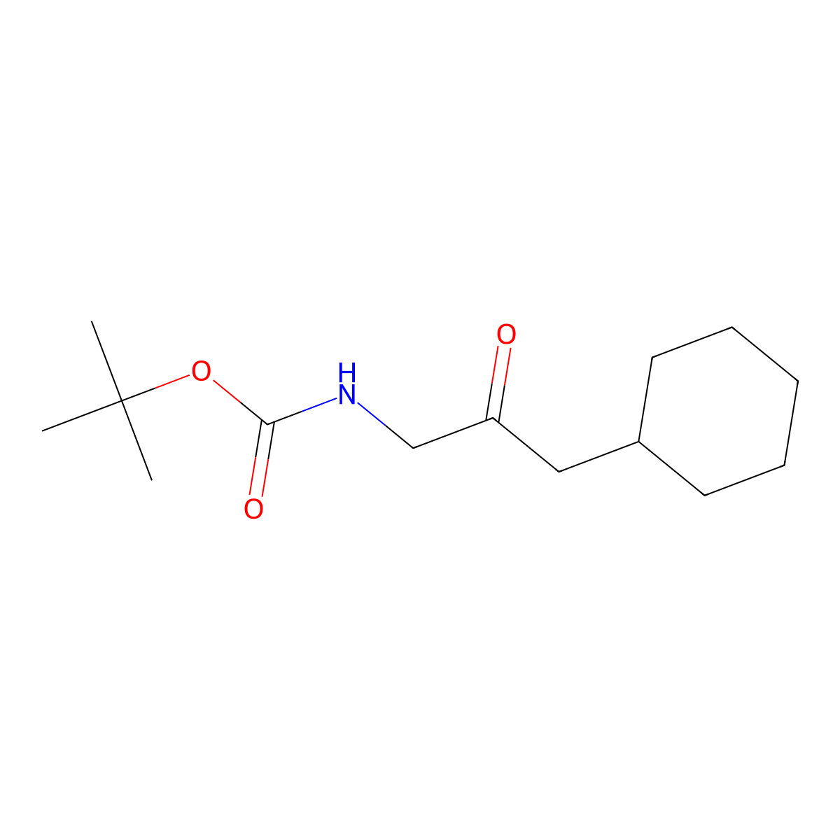 tert-butyl N-(3-cyclohexyl-2-oxopropyl)carbamate molecular structure, CAS 247259-09-2