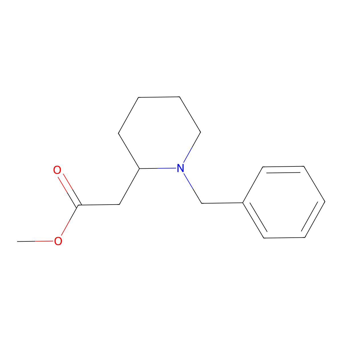 Methyl 1-benzyl-2-piperidineacetate molecular structure, CAS 247259-32-1