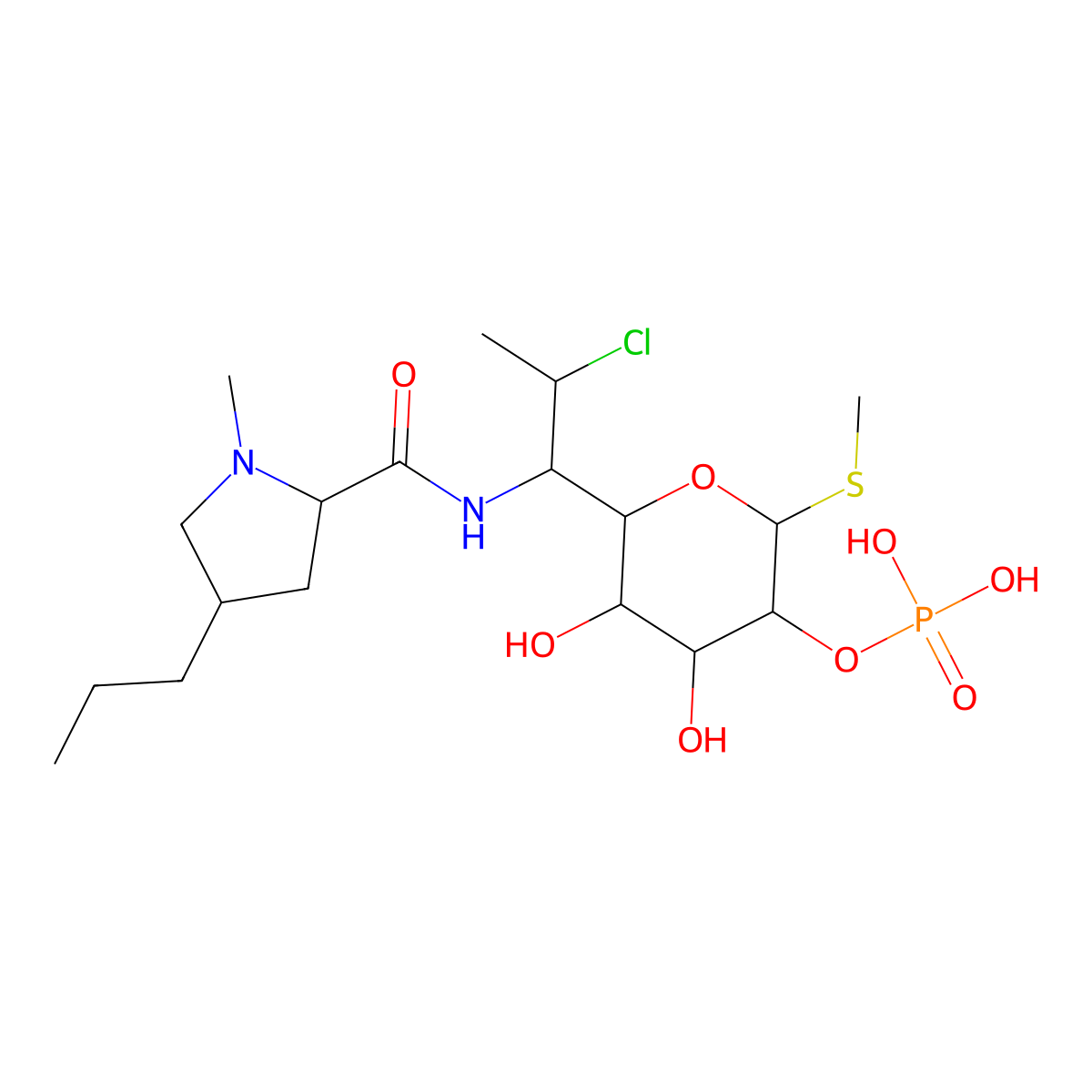 Clindamycin Phosphate molecular structure, CAS 24729-96-2