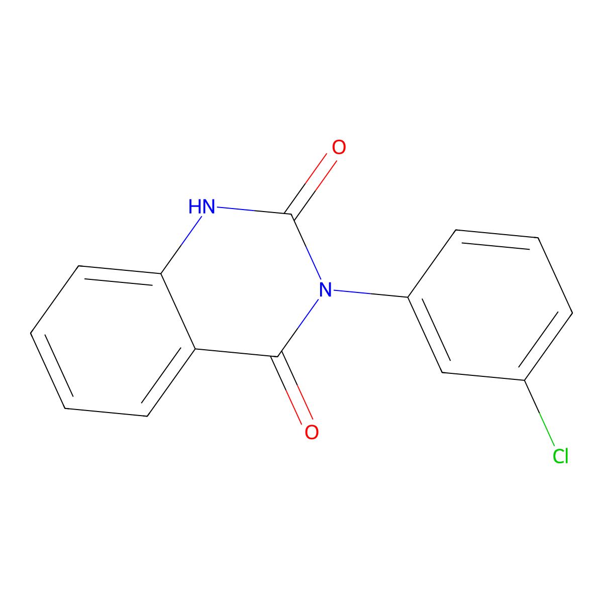 3-(3-chlorophenyl)quinazoline-2,4(1H,3H)-dione molecular structure, CAS 2473-93-0