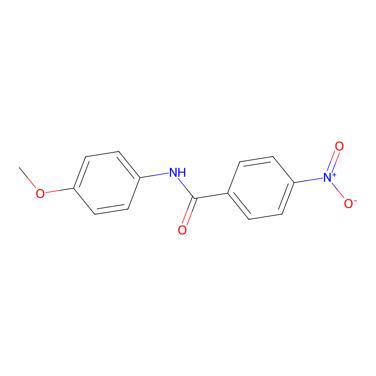 N-(4-methoxyphenyl)-4-nitrobenzamide molecular structure, CAS 24730-11-8