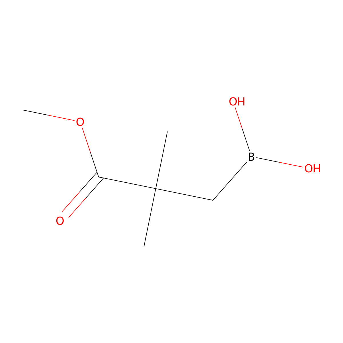 (3-Methoxy-2,2-dimethyl-3-oxopropyl)boronic acid molecular structure, CAS 2473011-67-3
