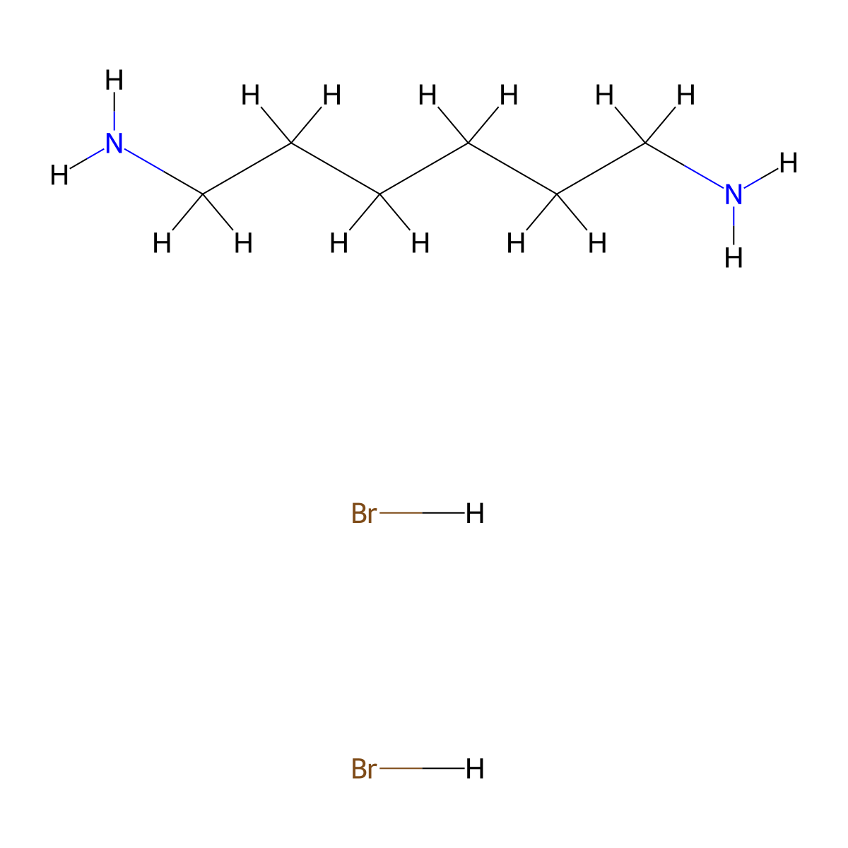 1,6-Hexanediamine, hydrobromide (1:2) molecular structure, CAS 24731-81-5