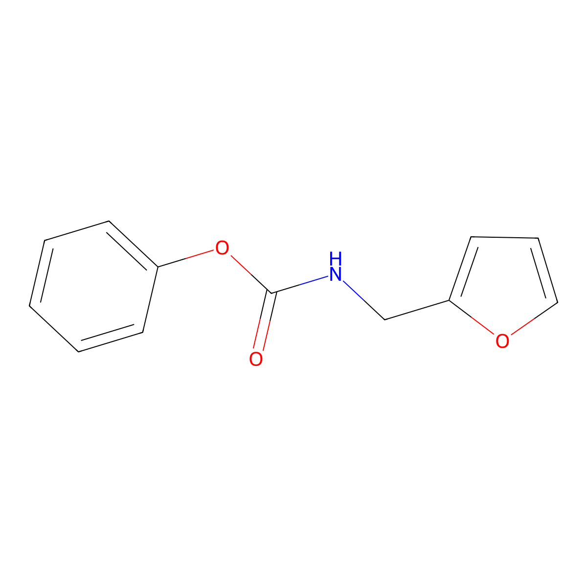 Phenyl (furan-2-ylmethyl)carbamate molecular structure, CAS 24734-05-2