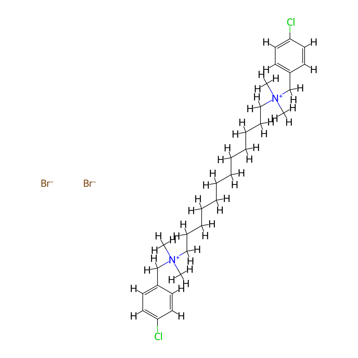 Ammonium, dodecamethylenebis((p-chlorobenzyl)dimethyl-, dibromide molecular structure, CAS 24737-60-8