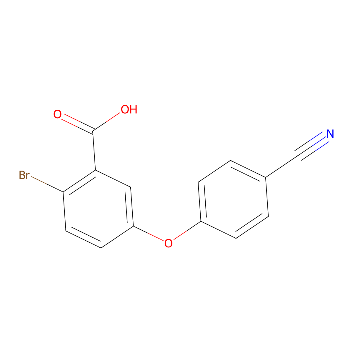 2-Bromo-5-(4-cyanophenoxy)benzoic acid molecular structure, CAS 2473730-47-9