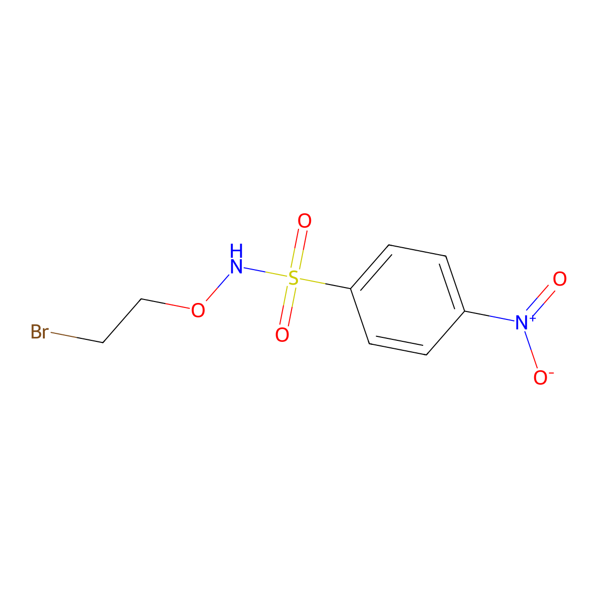 N-(2-bromoethoxy)-4-nitrobenzene-1-sulfonamide molecular structure, CAS 2473828-25-8
