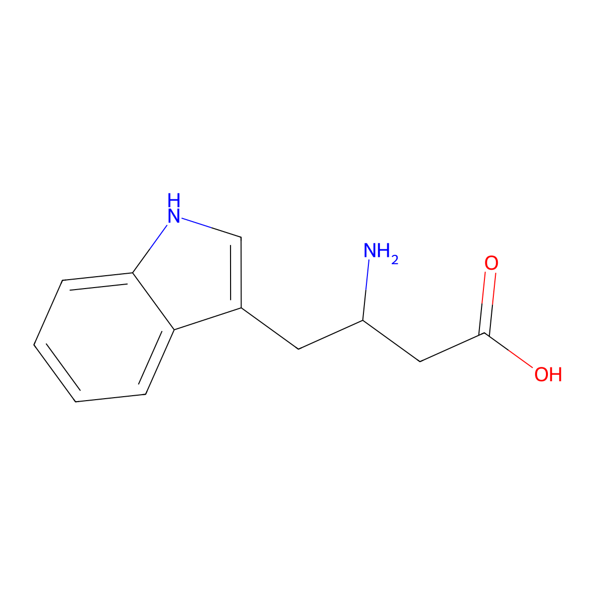 3-amino-4-(1H-indol-3-yl)butanoic Acid molecular structure, CAS 2474-01-3