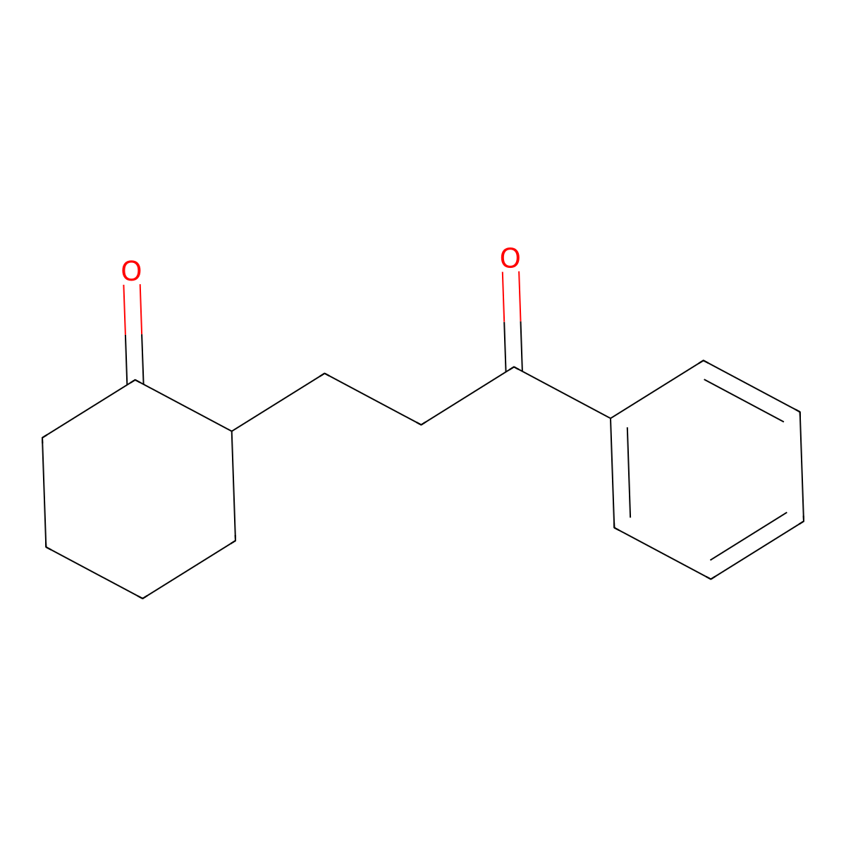 2-(3-Oxo-3-phenylpropyl)cyclohexanone molecular structure, CAS 24740-01-0