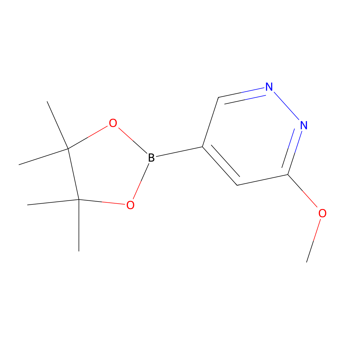 3-Methoxy-5-(4,4,5,5-tetramethyl-1,3,2-dioxaborolan-2-yl)pyridazine molecular structure, CAS 2474024-05-8