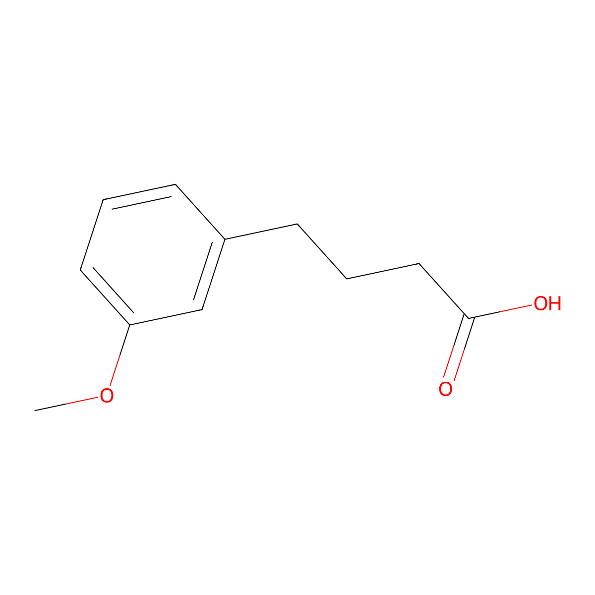 4-(3-Methoxyphenyl)butanoic acid molecular structure, CAS 24743-11-1