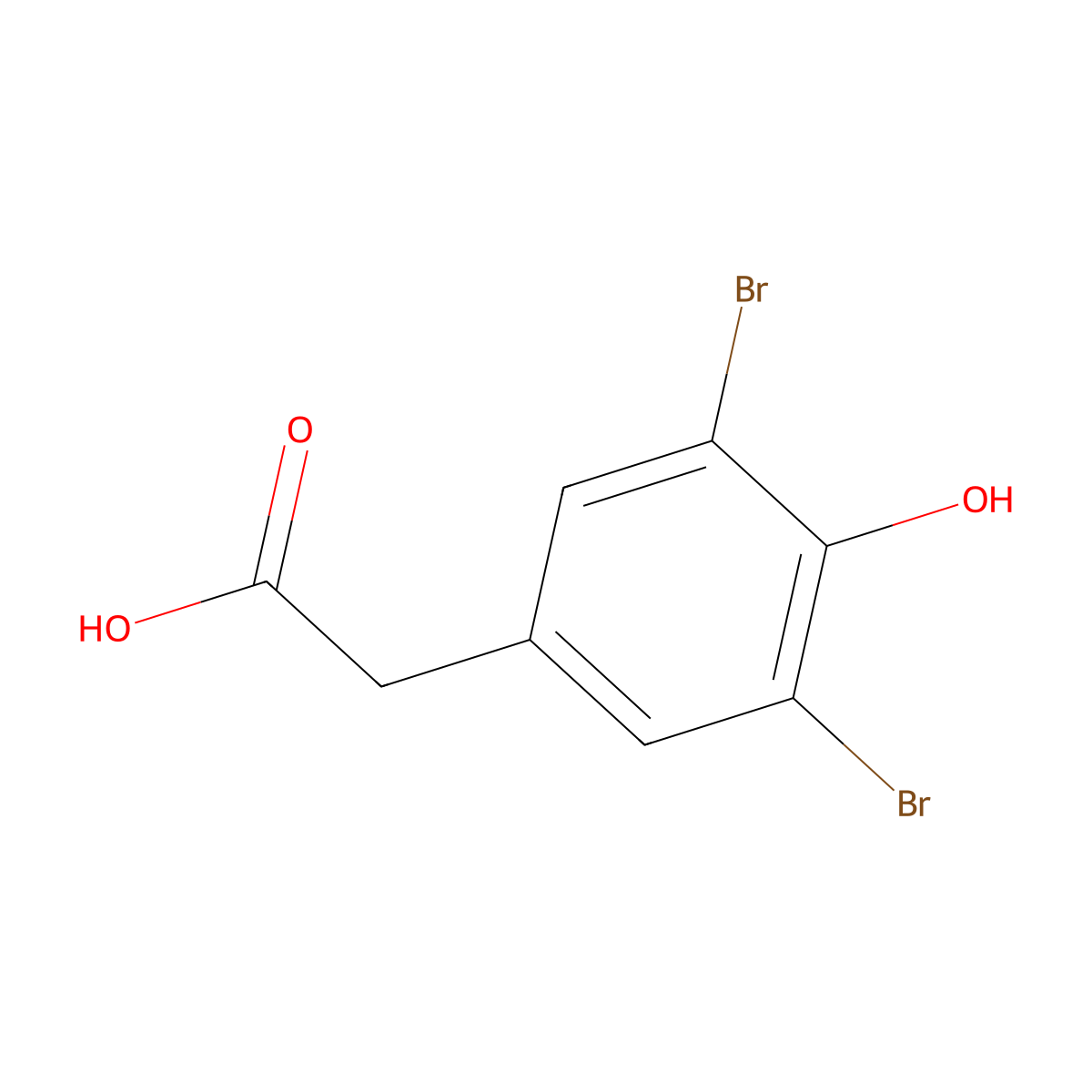 2-(3,5-Dibromo-4-hydroxyphenyl)acetic acid molecular structure, CAS 24744-58-9