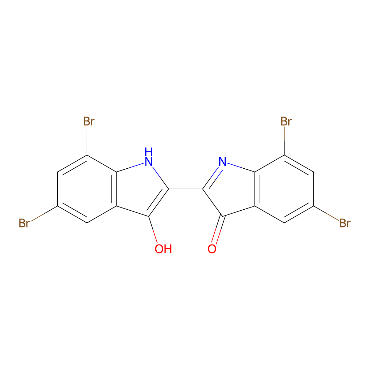 5,5',7,7'-Tetrabromoindigo molecular structure, CAS 2475-31-2
