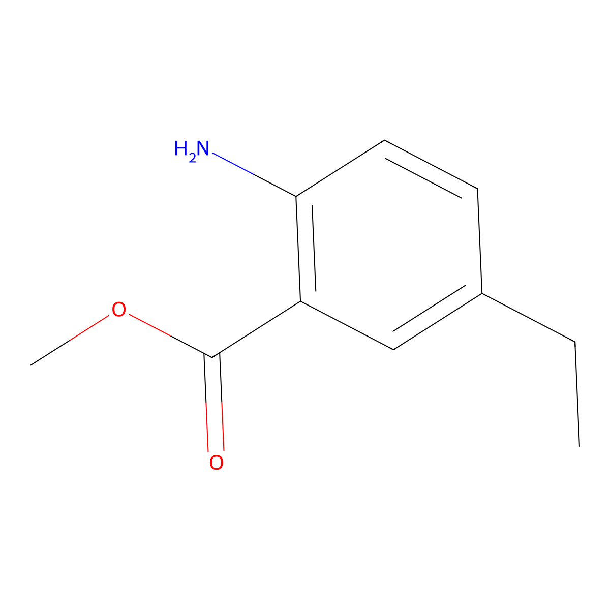 Methyl 2-amino-5-ethylbenzoate molecular structure, CAS 2475-78-7
