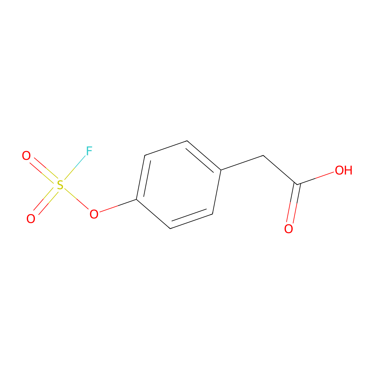 2-(4-((Fluorosulfonyl)oxy)phenyl)acetic acid molecular structure, CAS 2475190-90-8
