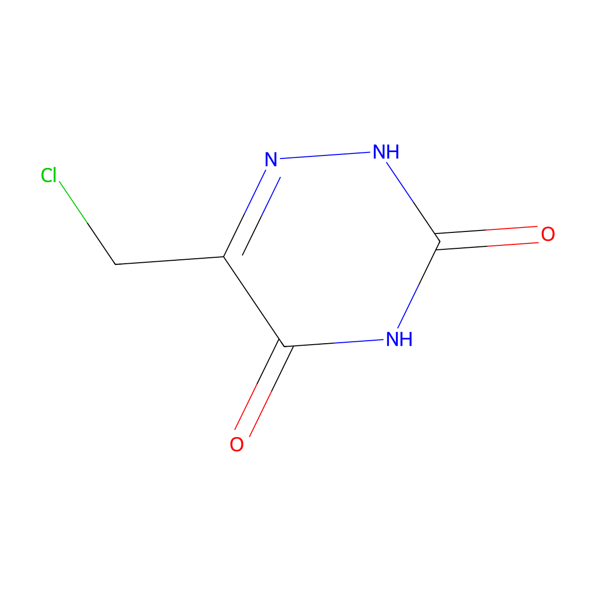 6-(Chloromethyl)-2,3,4,5-tetrahydro-1,2,4-triazine-3,5-dione molecular structure, CAS 24753-63-7