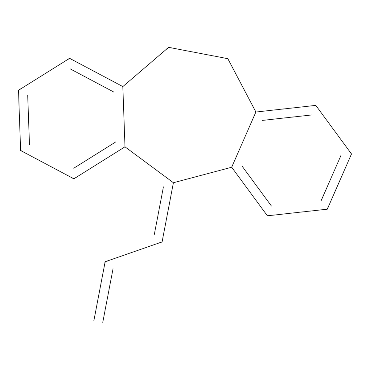 5-Prop-2-en-1-ylidene-10,11-dihydro-5H-dibenzo(a,d)(7)annulene molecular structure, CAS 24755-73-5