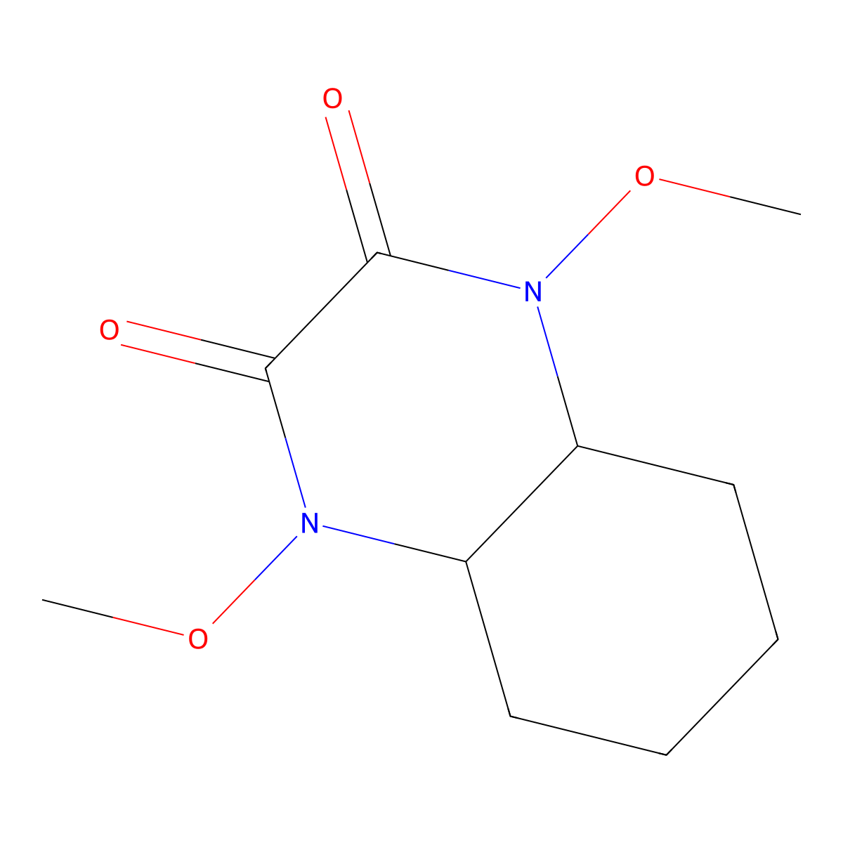 1,4-Dimethoxyoctahydroquinoxaline-2,3-dione molecular structure, CAS 247564-26-7