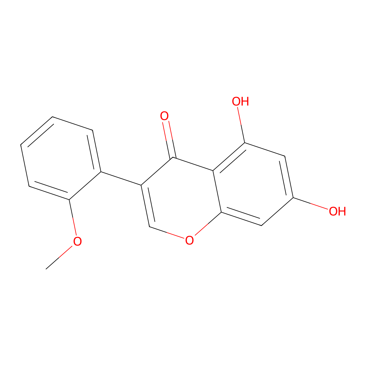 5,7-dihydroxy-3-(2-methoxyphenyl)-4H-chromen-4-one molecular structure, CAS 247564-47-2