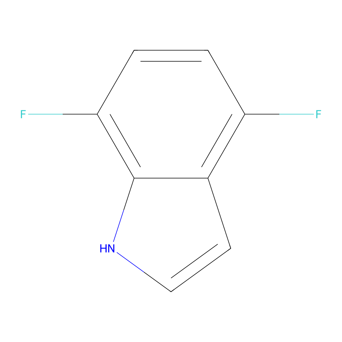 4,7-difluoro-1H-indole molecular structure, CAS 247564-55-2