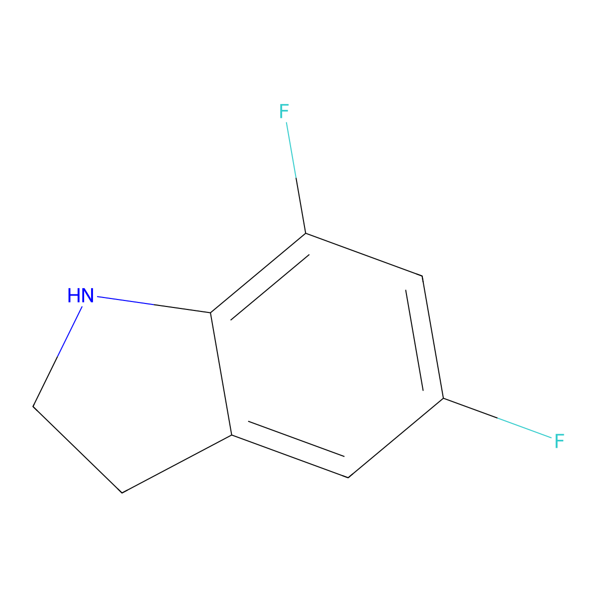 5,7-Difluoroindoline molecular structure, CAS 247564-56-3