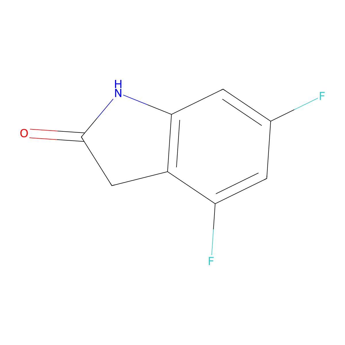 4,6-Difluorooxindole molecular structure, CAS 247564-57-4